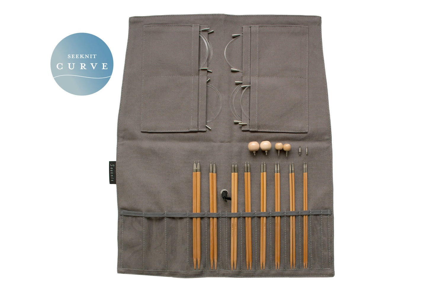 Koshitsu Curve Nadelset - 15 cm Länge, dünne Spitzen - 2,75 bis 5,00 mm, 8 Größen