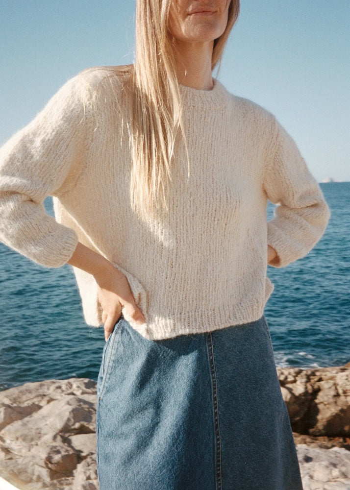Beach Day Jumper | fluffig weicher Sommerpullover aus Le Coton & Alpaca von Biches & Bûches