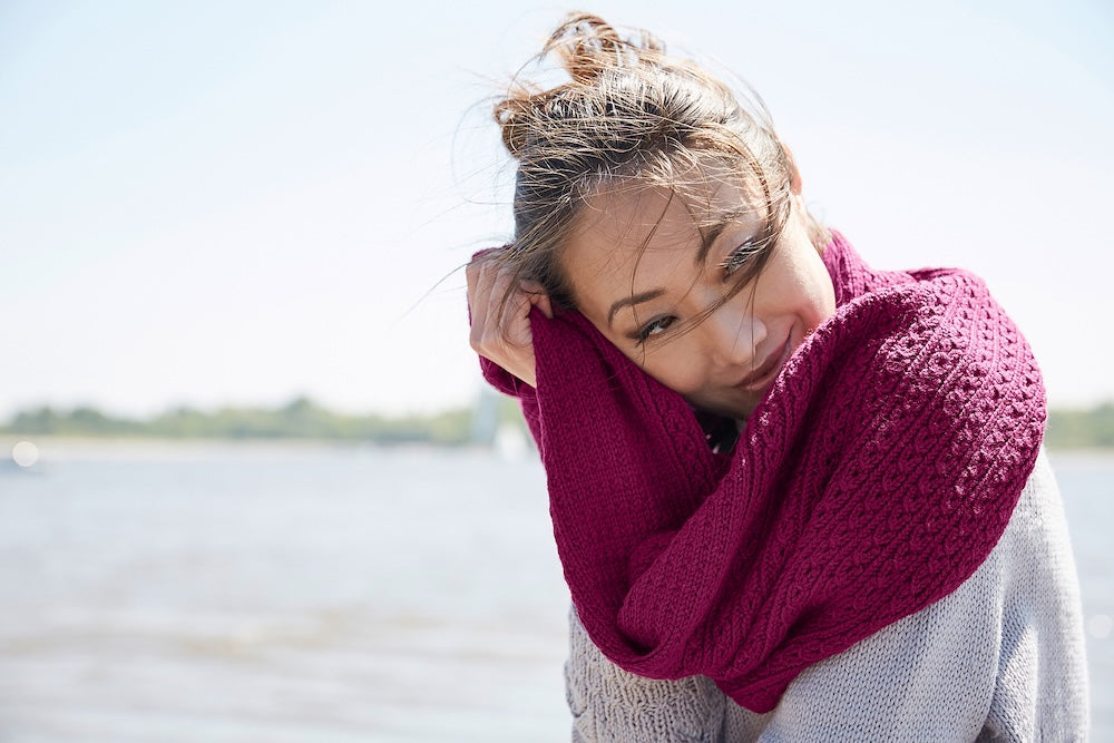 Tubeskal Toco | fint mønster i Lovely Merino Treat fra Rosy Green Wool