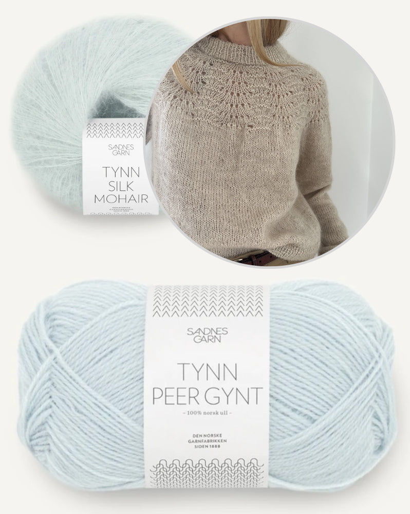 LeKnit Peacock Jumper mit Tynn Peer Gynt und Tynn Silk Mohair von Sandnes Garn 12
