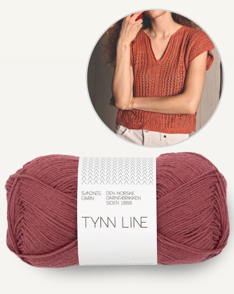 April Top | airy lace pattern made from Tynn Line by Sandnes Garn