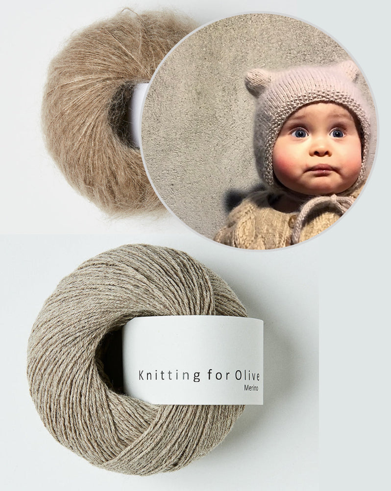 Baby Bear Bonnet | süße Bärenohren aus Merino und Soft Silk Mohair