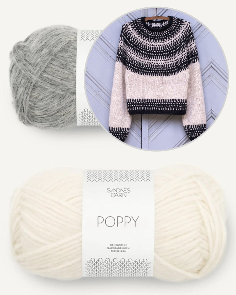 Badger and Bloom Sweater von Anne Ventzel mit Poppy von Sandnes Garn 2