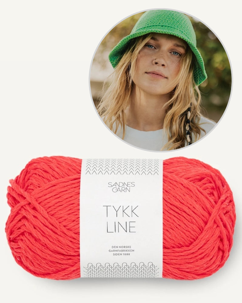 Sandnes Bailey´s Bucket Hat mit Tykk Line von Sandnes Garn gehäkelt 6
