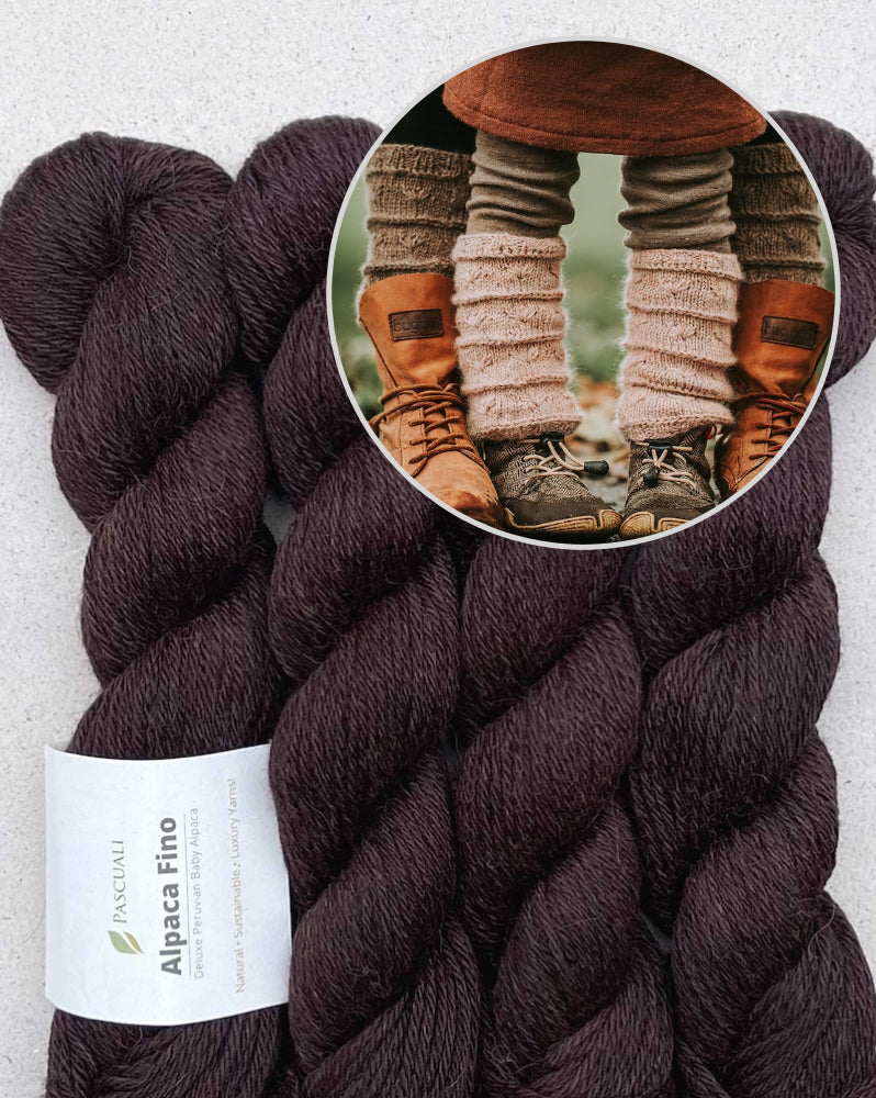 Beinstulpen Wiesenblume | bezaubernd schön aus Alpaca Fino von Pascuali