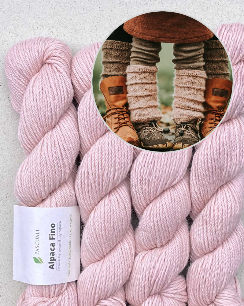 Beinstulpen Wiesenblume | bezaubernd schön aus Alpaca Fino von Pascuali