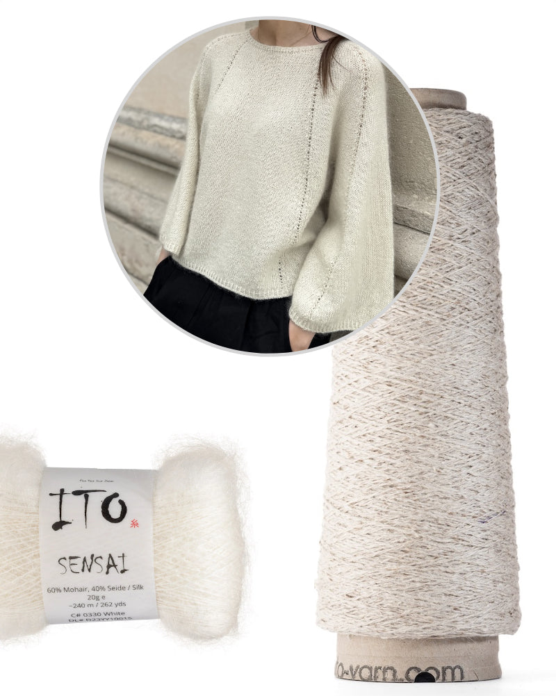 Breath Blouse | Cape Sommerpullover aus Kinu und Sensai von ITO Yarn