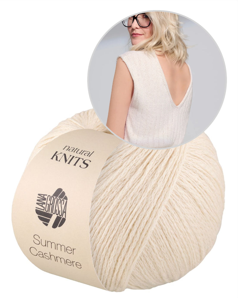 Càs Shirt | lässiger V-Ausschnitt aus Summer Cashmere von Lana Grossa