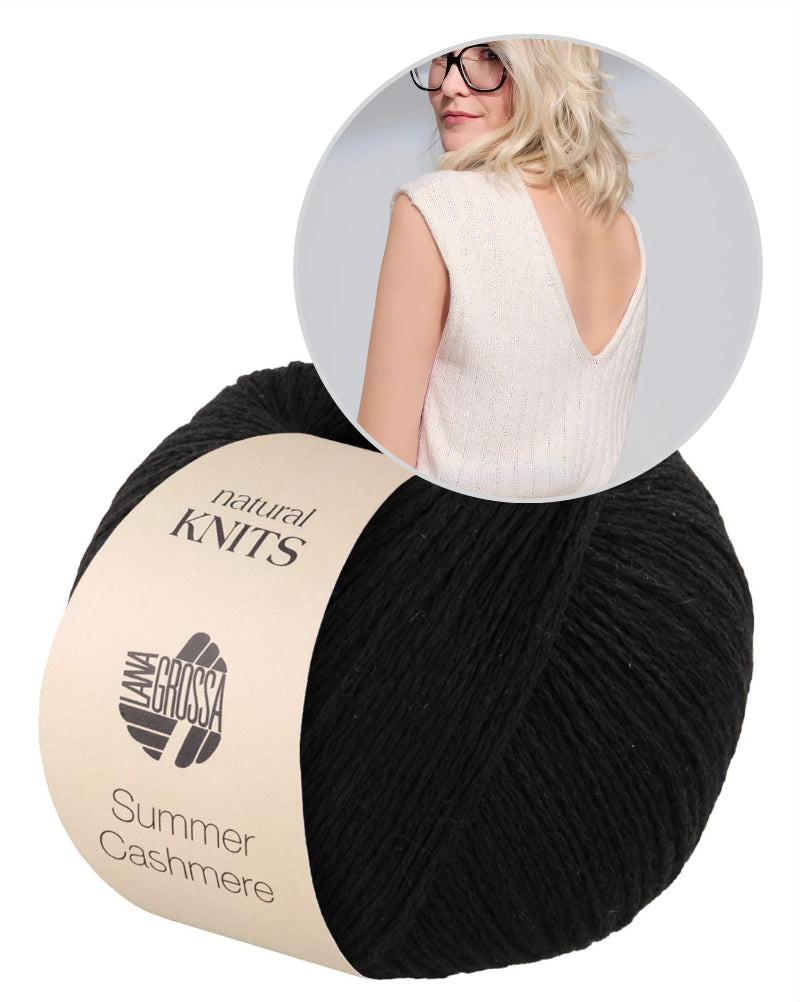 Càs Shirt | lässiger V-Ausschnitt aus Summer Cashmere von Lana Grossa