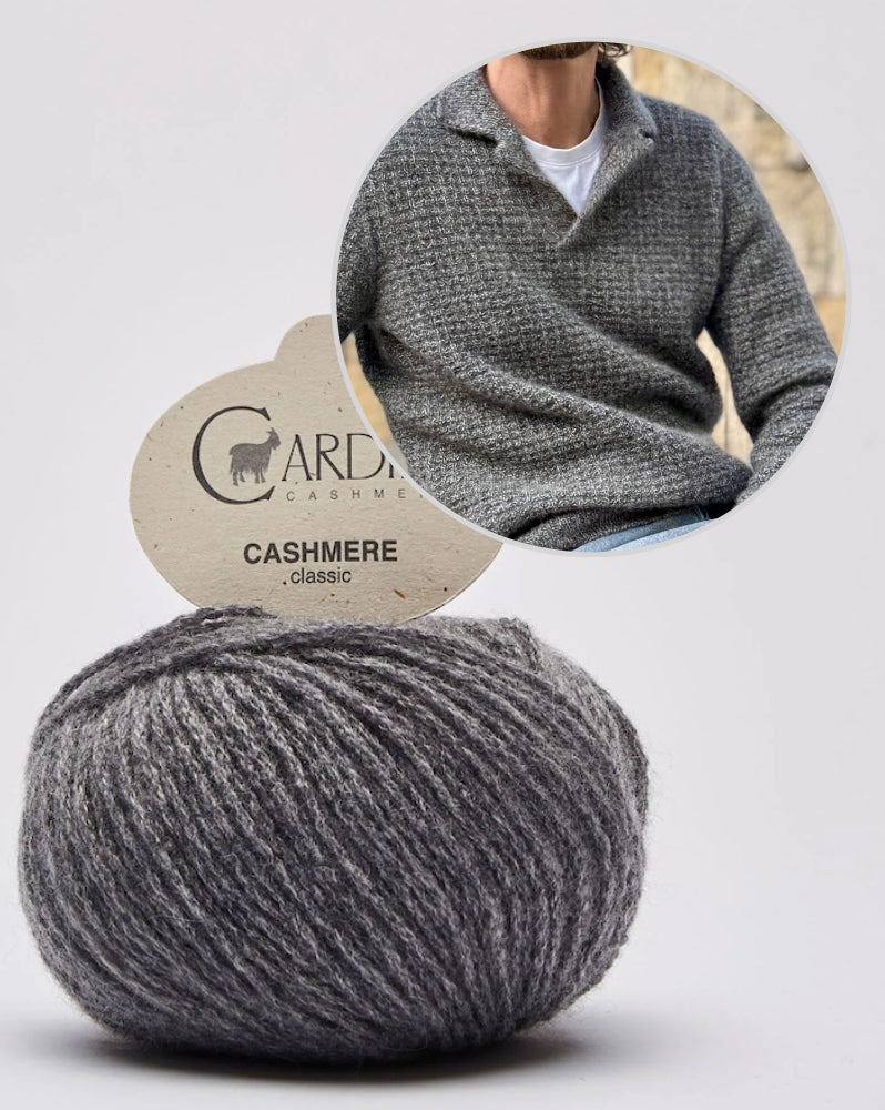 The Cashmere-Waffle Polo | Waffel-Muster aus Classic Cashmere von Cardiff