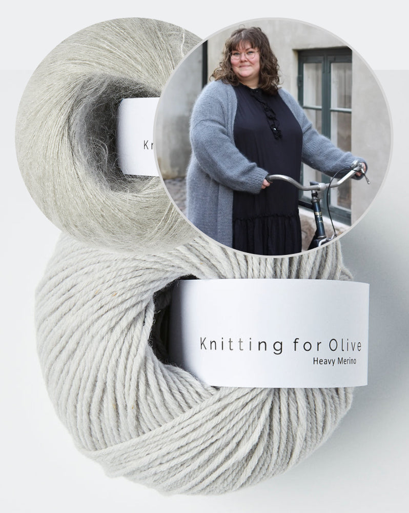 Knitting for Olive Charles Grey Cardigan mit Heavy Merino und Soft Silk Mohair 7