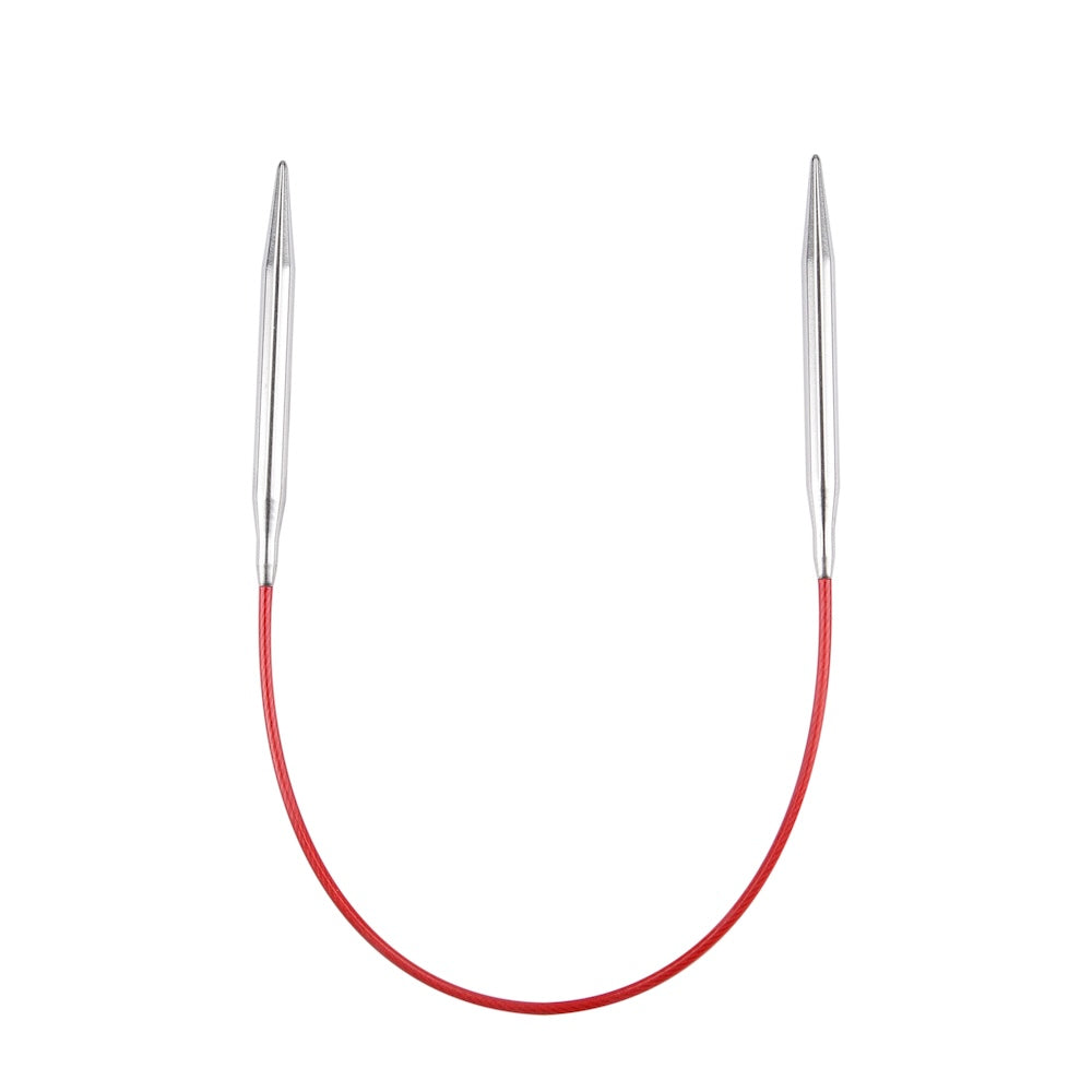 Aiguille à tricoter circulaire Knit Rouge inox - 23cm