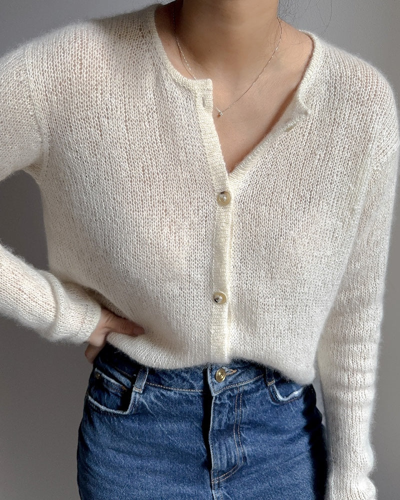 Diane Cardigan von Cookie the Knitter mit Brushlight von Cardiff Cashmere 1