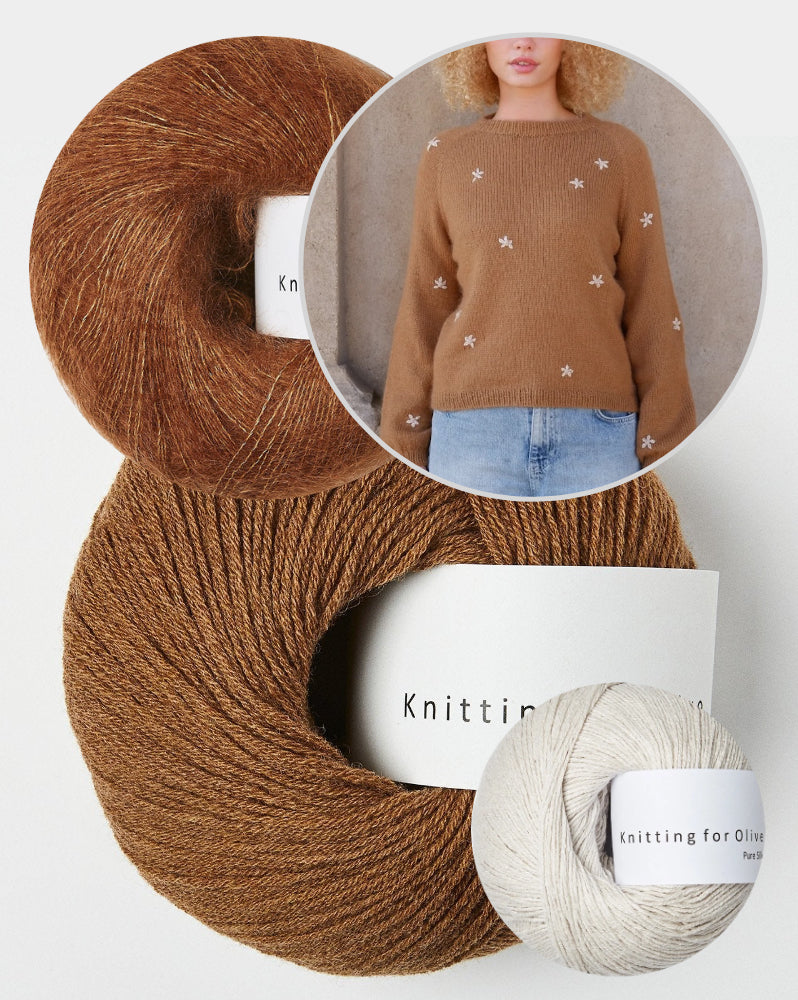 Daisy Sweater | süße Blüten aus Merino, Soft Silk Mohair und Pure Silk von Knitting for Olive