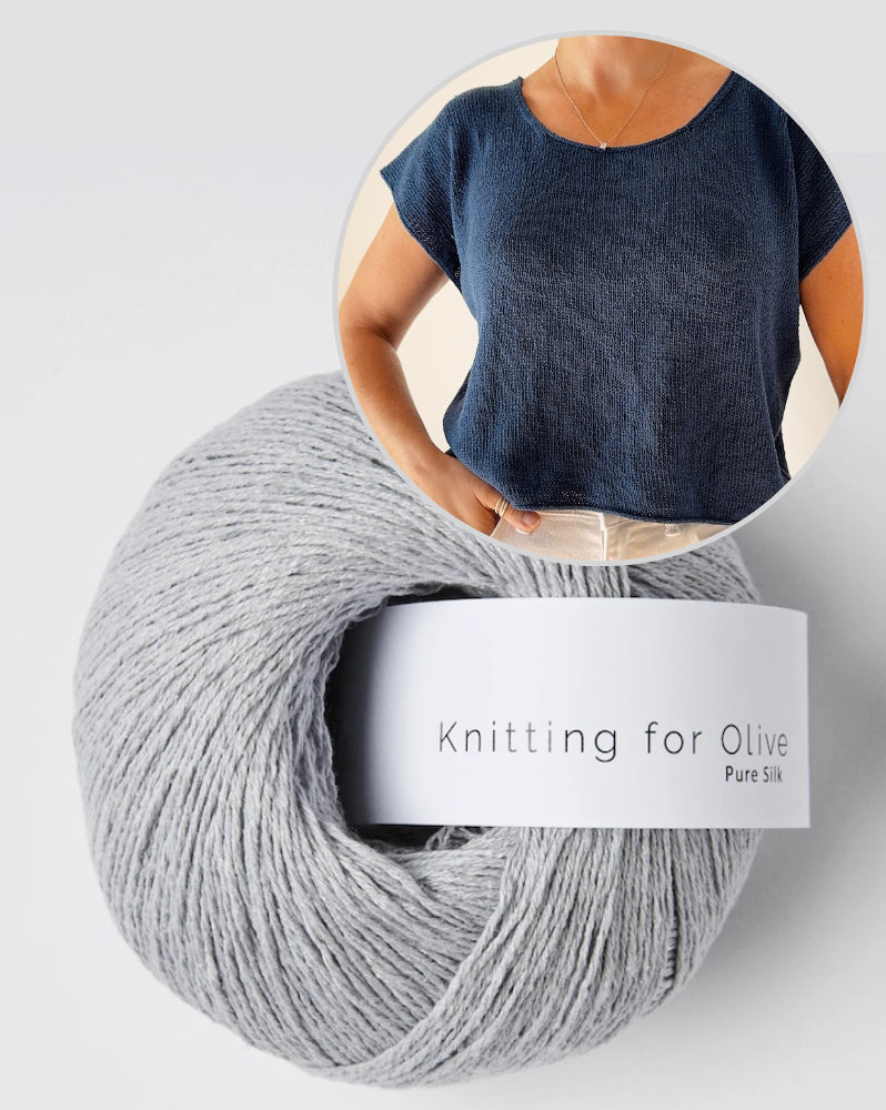 Drop Cut Tee | schlicht aus Pure Silk von Knitting for Olive