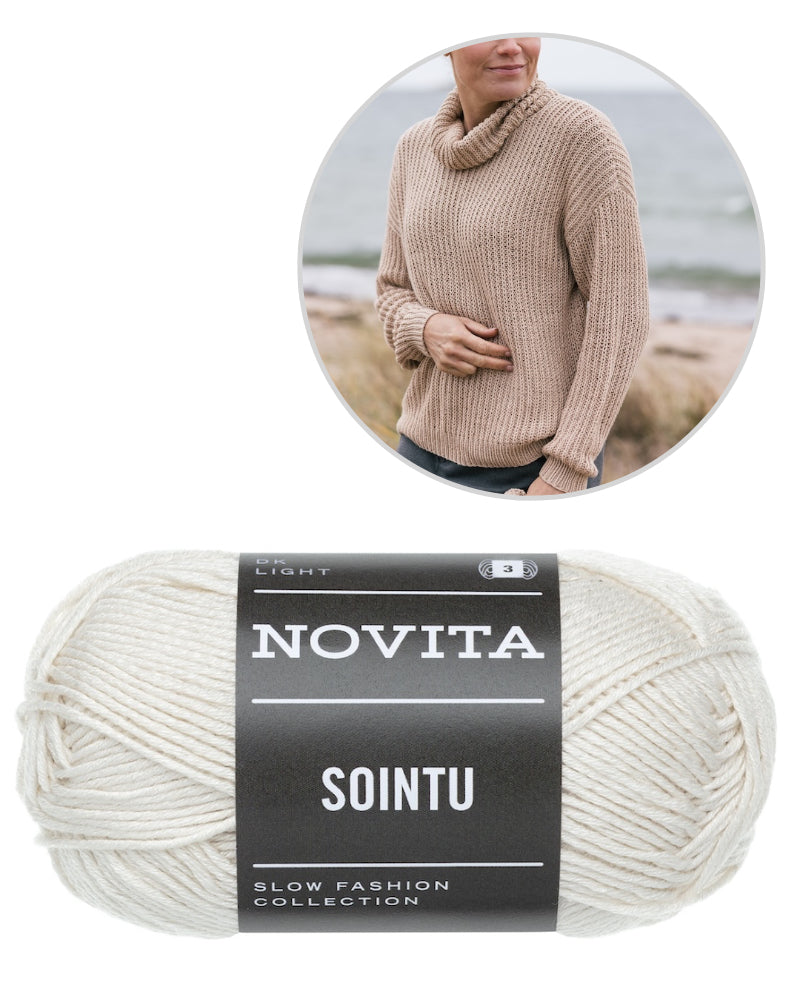 Dyyni Pullover | Sommerpullover im Halbpatentmuster aus Sointu von Novita