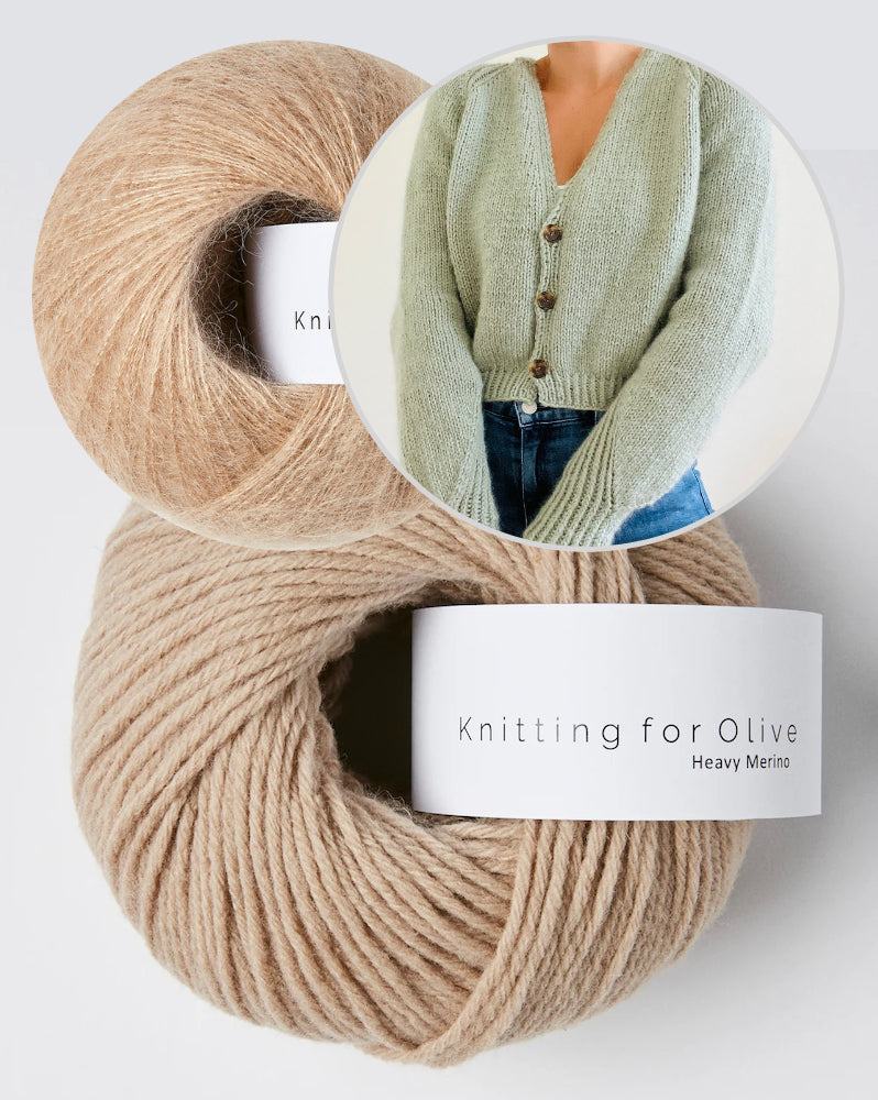 Kolibri by Johanna Edgar Cardigan mit Heavy Merino und Soft Silk Mohair von Knitting for Olive 14