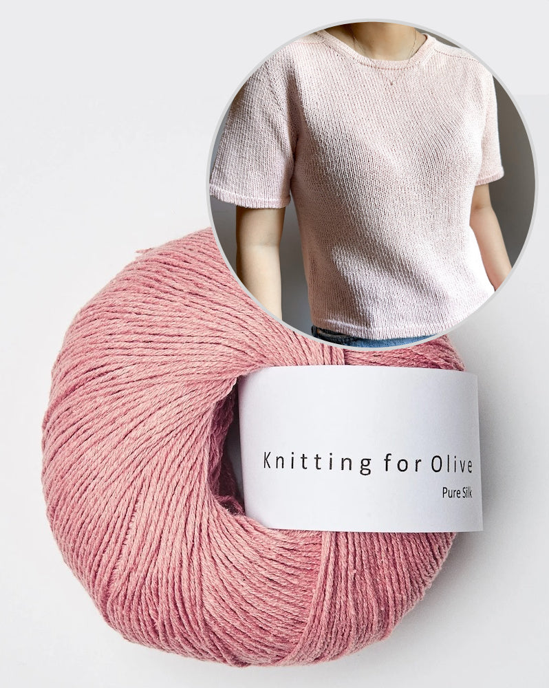 Gaia Tee | super basic i Pure Silk fra Knitting for Olive