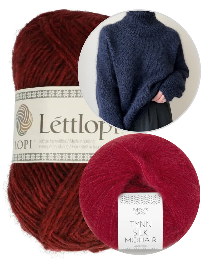 Ozetta Great Lakes Pullover mit Lettlopi von Lopi Island und Tynn Silk Mohair von Sandnes Garn 18