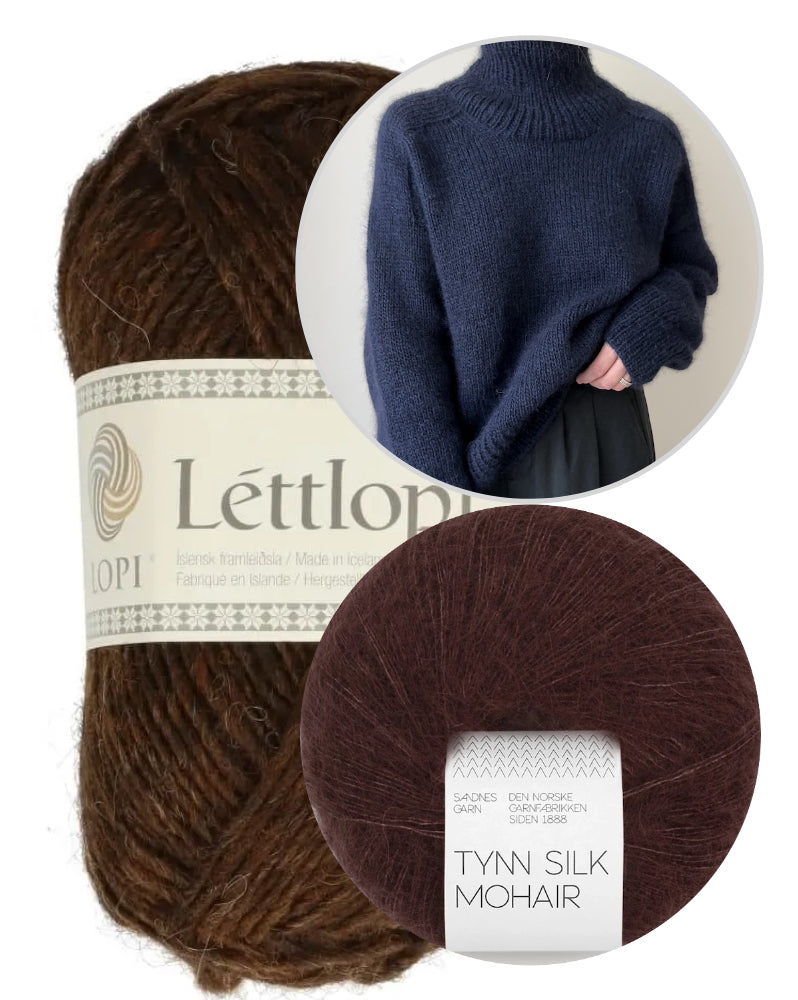 Ozetta Great Lakes Pullover mit Lettlopi von Lopi Island und Tynn Silk Mohair von Sandnes Garn 17
