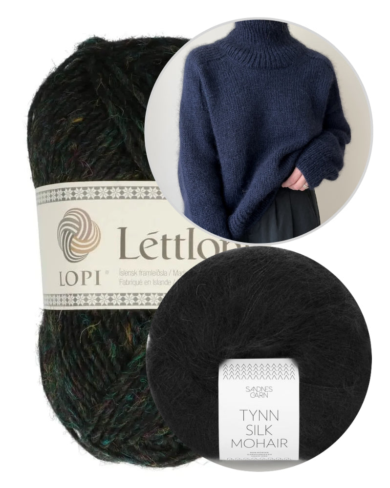 Ozetta Great Lakes Pullover mit Lettlopi von Lopi Island und Tynn Silk Mohair von Sandnes Garn 12
