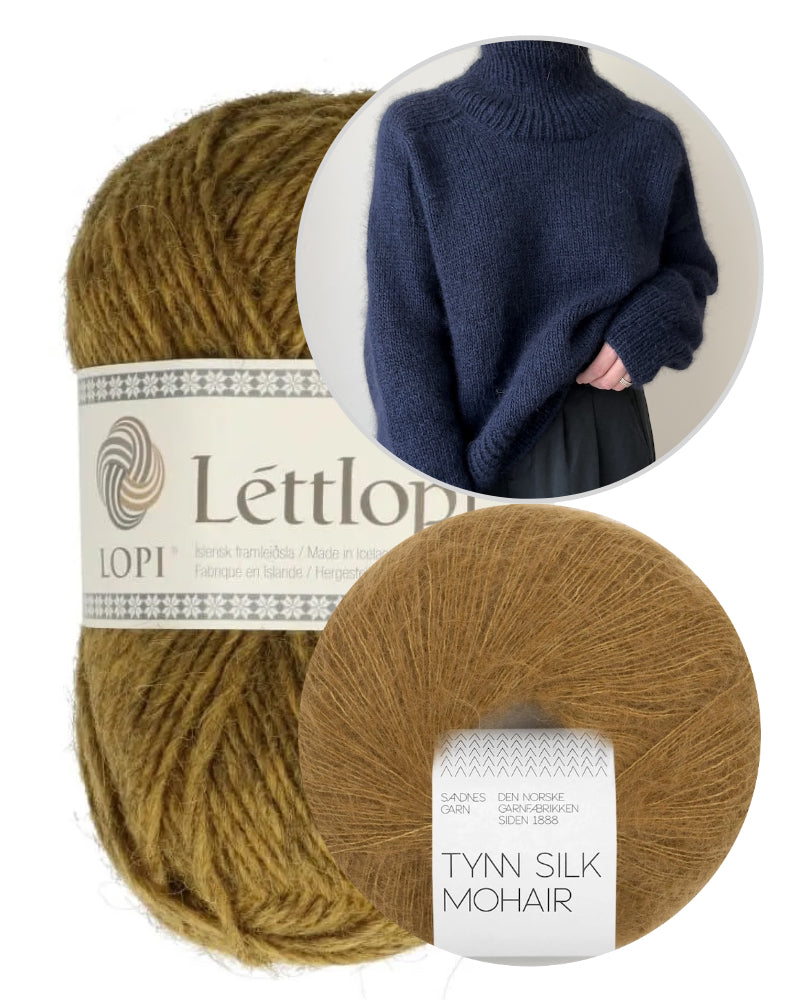 Ozetta Great Lakes Pullover mit Lettlopi von Lopi Island und Tynn Silk Mohair von Sandnes Garn 14
