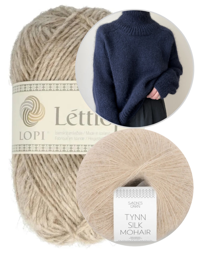 Ozetta Great Lakes Pullover mit Lettlopi von Lopi Island und Tynn Silk Mohair von Sandnes Garn 15
