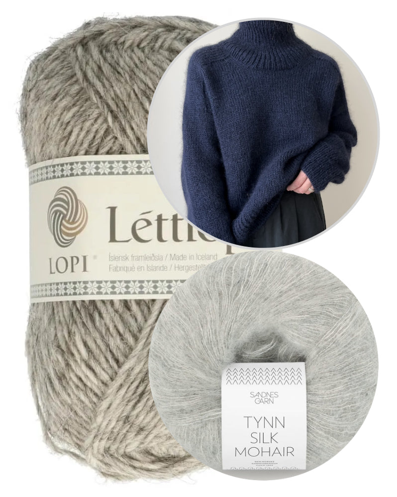 Ozetta Great Lakes Pullover mit Lettlopi von Lopi Island und Tynn Silk Mohair von Sandnes Garn 16