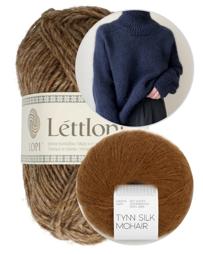 Ozetta Great Lakes Pullover mit Lettlopi von Lopi Island und Tynn Silk Mohair von Sandnes Garn 13