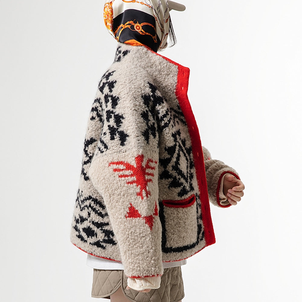 Winter Chunky Jacket von grey level knitter mit Teddy Dear und Woolia von Gepard Garn 1