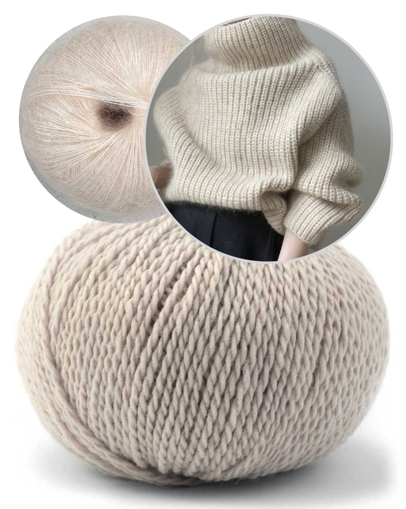 Aegyoknit Gujo Sweater mit Tibetan und Mohair Bliss von Pascuali 8