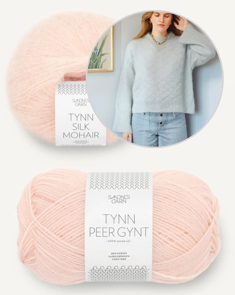 Heather Sweater Cable Edition aus Tynn Silk Mohair und Tynn Peer Gynt Kollektion 2409 DIY 5