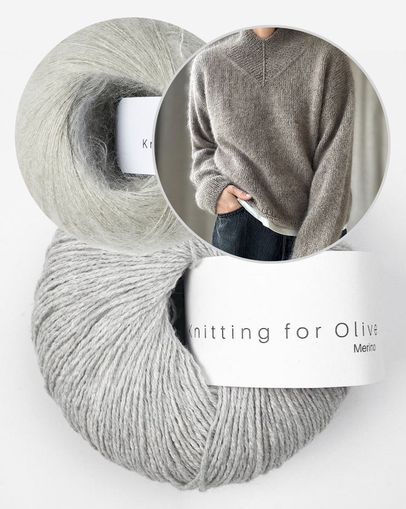 High V Loop Sweater | lässiger oversize Pullover aus Merino und Soft Silk Mohair von Other Loops