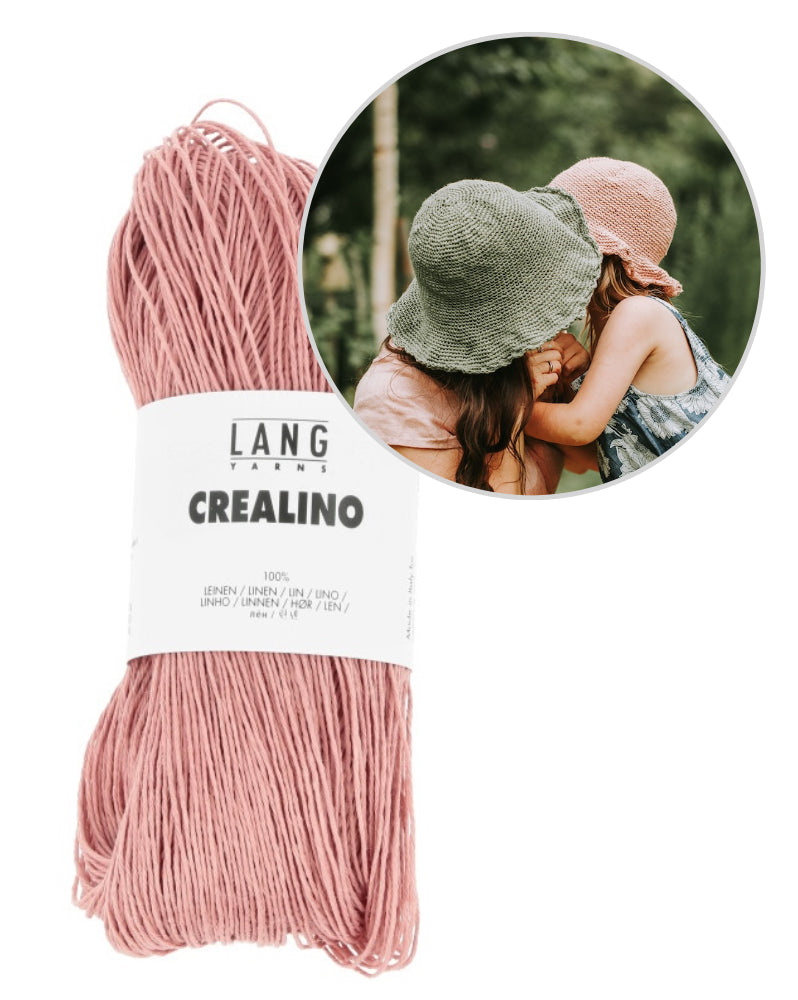 Hut Flora von Kleinigkeitenliebe mit Crealino von Lang Yarns 10