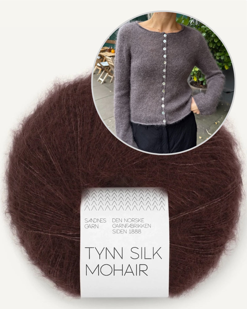 Ivy Cardigan von PetiteKnit mit Tynn Silk Mohair von Sandnes Garn 10