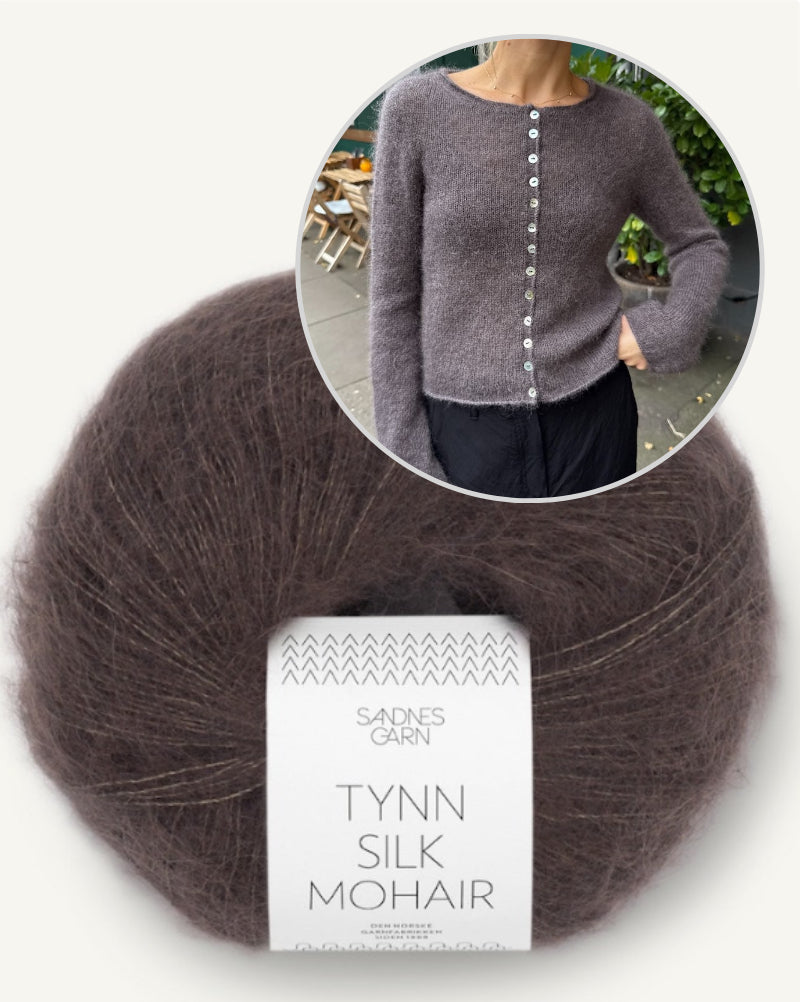Ivy Cardigan von PetiteKnit mit Tynn Silk Mohair von Sandnes Garn 9