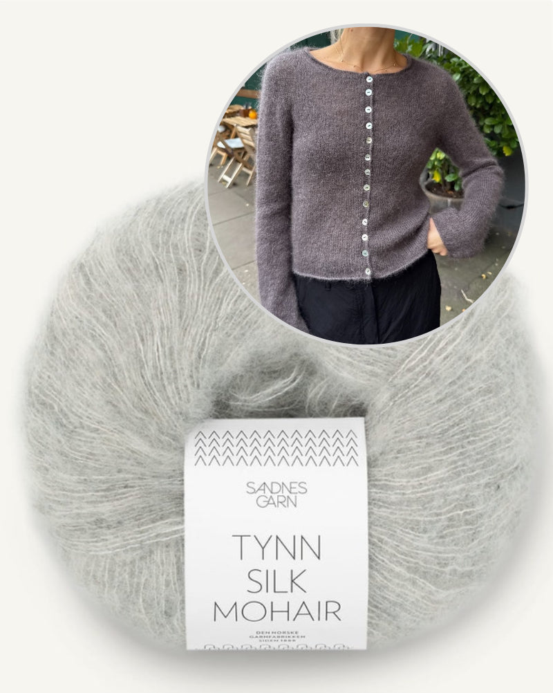 Ivy Cardigan von PetiteKnit mit Tynn Silk Mohair von Sandnes Garn 12