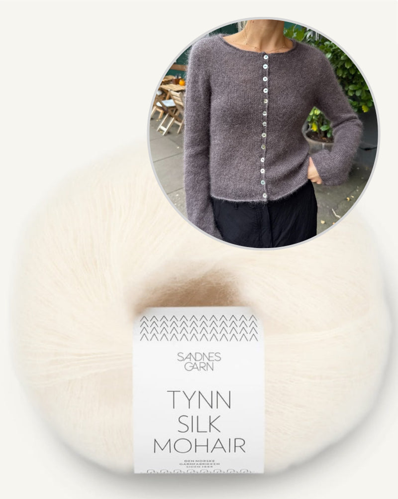 Ivy Cardigan von PetiteKnit mit Tynn Silk Mohair von Sandnes Garn 11