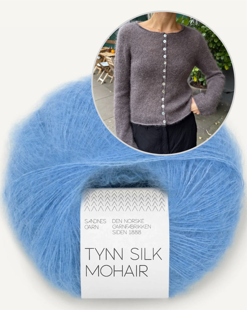 Ivy Cardigan von PetiteKnit mit Tynn Silk Mohair von Sandnes Garn 16