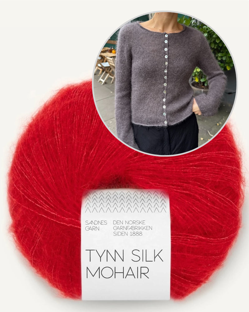 Ivy Cardigan von PetiteKnit mit Tynn Silk Mohair von Sandnes Garn 15