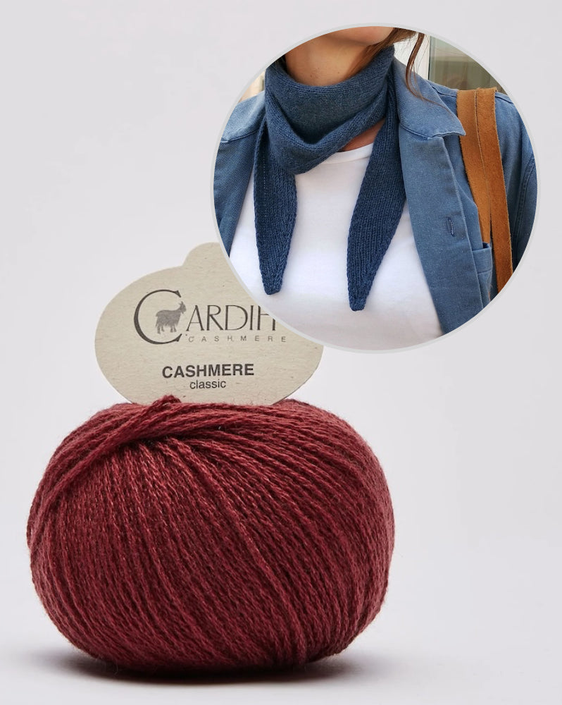 Paula-m Jackie Bandana mit Classic Cashmere von Cardiff 17