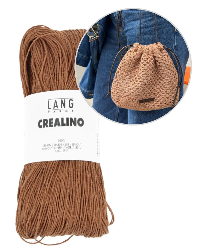 Juno Satchel | feines Lochmuster aus Crealino von Lang Yarns