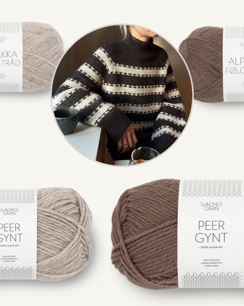 PetiteKnit Key Sweater mit Peer Gynt und Alpakka Folgetrad von Sandnes Garn 8