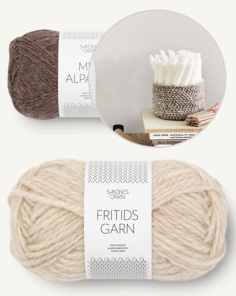 Kleiner Korb | super einfach aus Fritidsgarn und Mini Alpakka von Sandnes Garn