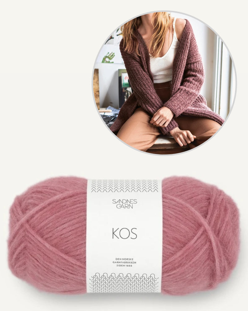 Kuscheljacke | lässig im Halbpatent aus Kos von Sandnes Garn