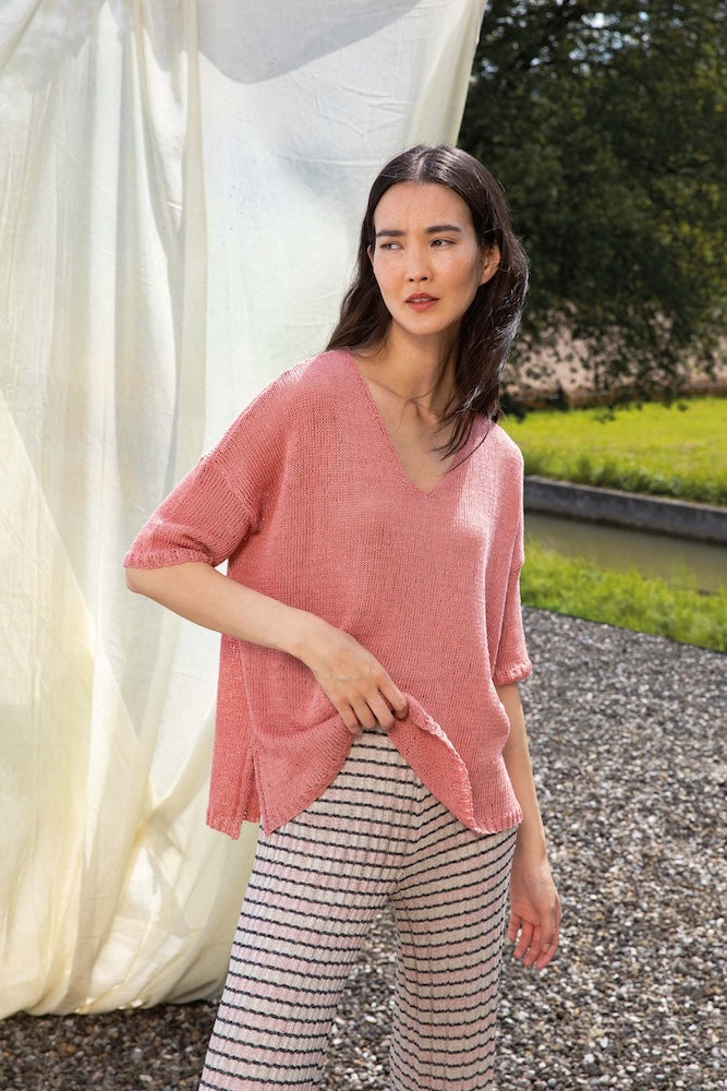 Oversize Sommerpullover | luftig weit aus Crealino von Lang Yarns