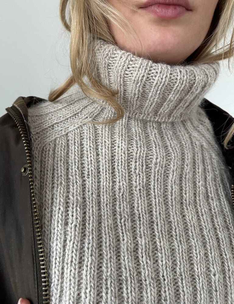 Note Rib Neck von LeKnit mit Alpakka Ull von Sandnes Garn 4