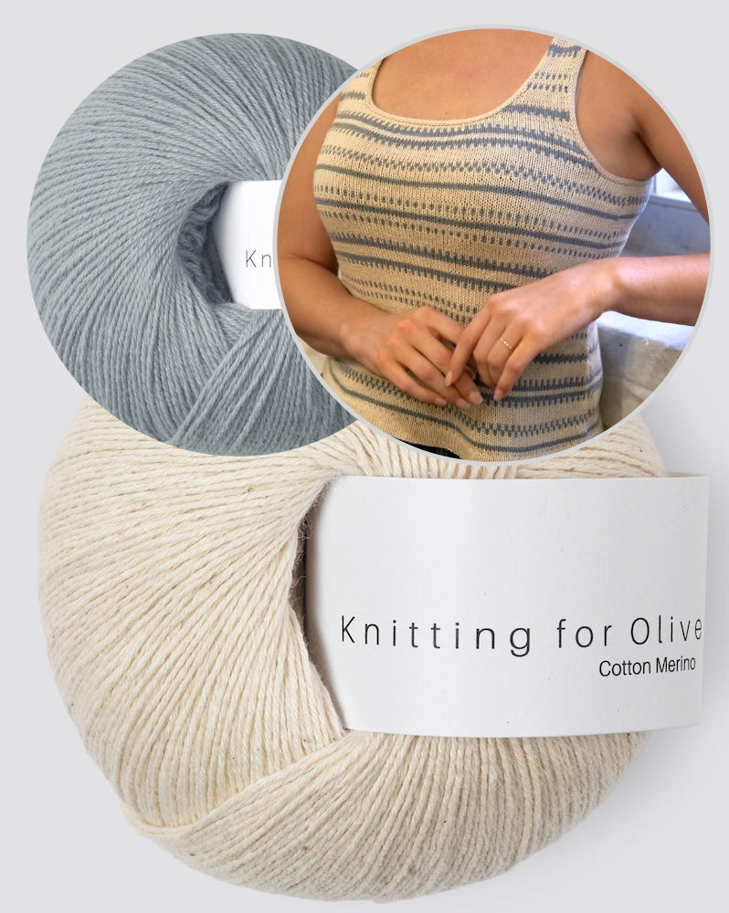 Lima Top | grafisches Muster aus Cotton Merino von Knitting for Olive