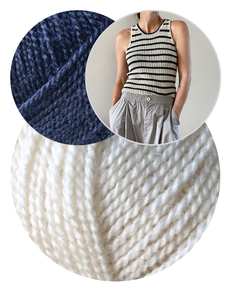 Lined Loop Top | bezaubernde Streifen aus Wild & Soft von Gepard Garn