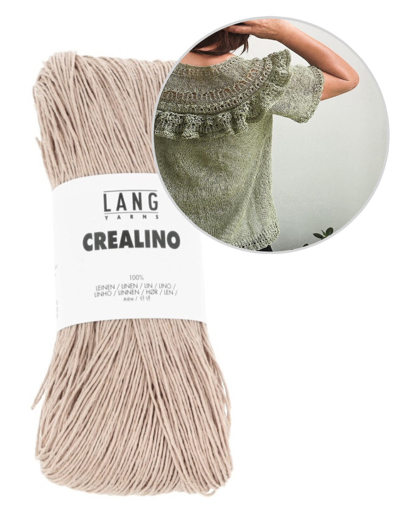 Linette Tee | zartes Shirt mit Rüschen aus Crealino von Lang Yarns